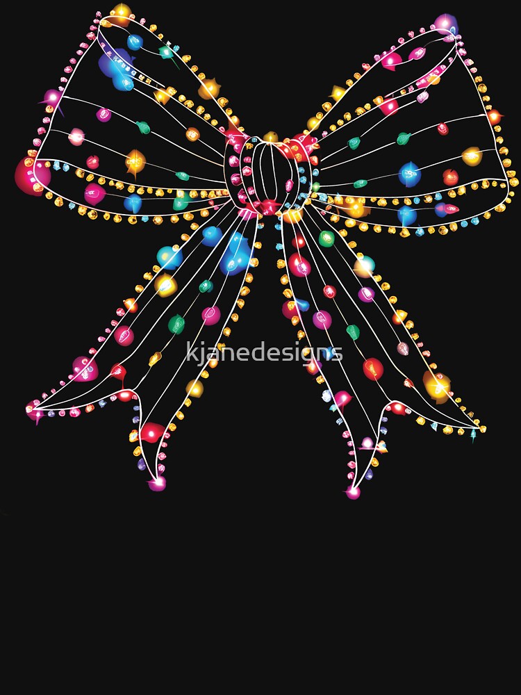 Christmas Lights Coquette Bow by kjanedesigns