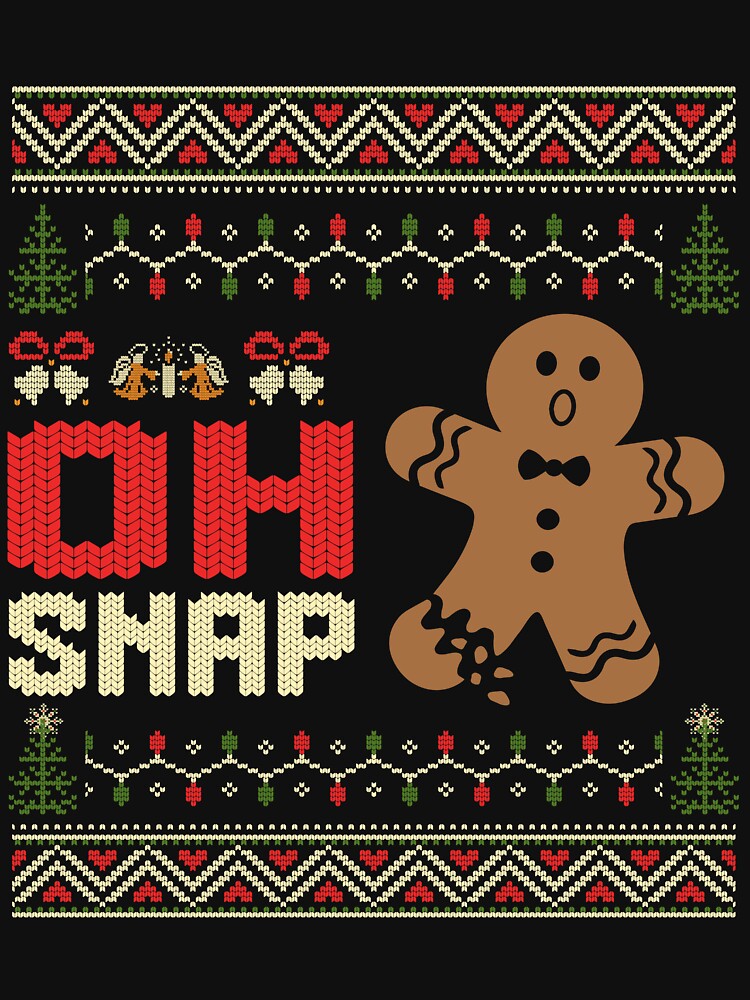 Oh Snap! Gingerbread Man Christmas Sweater Oh Snap Gear by DynamicDesign
