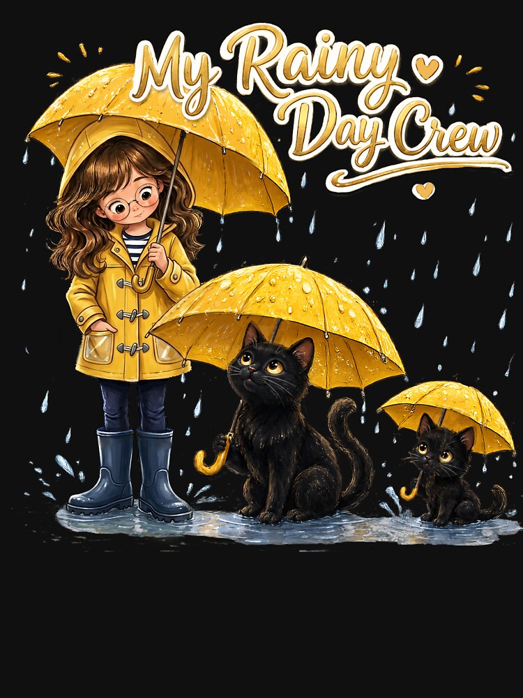 My Rainy Day Crew - Girls & Cats by thirtyonestars