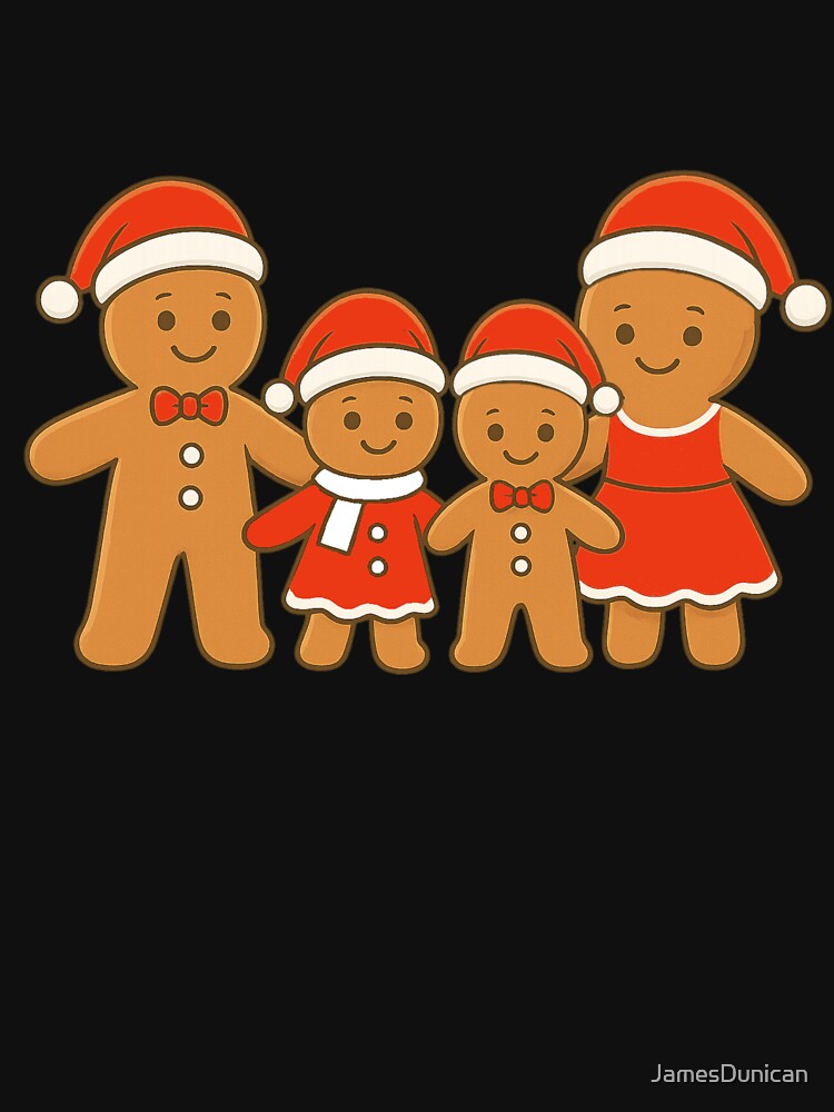 Gingerbread men/family dressed up for Christmas by JamesDunican