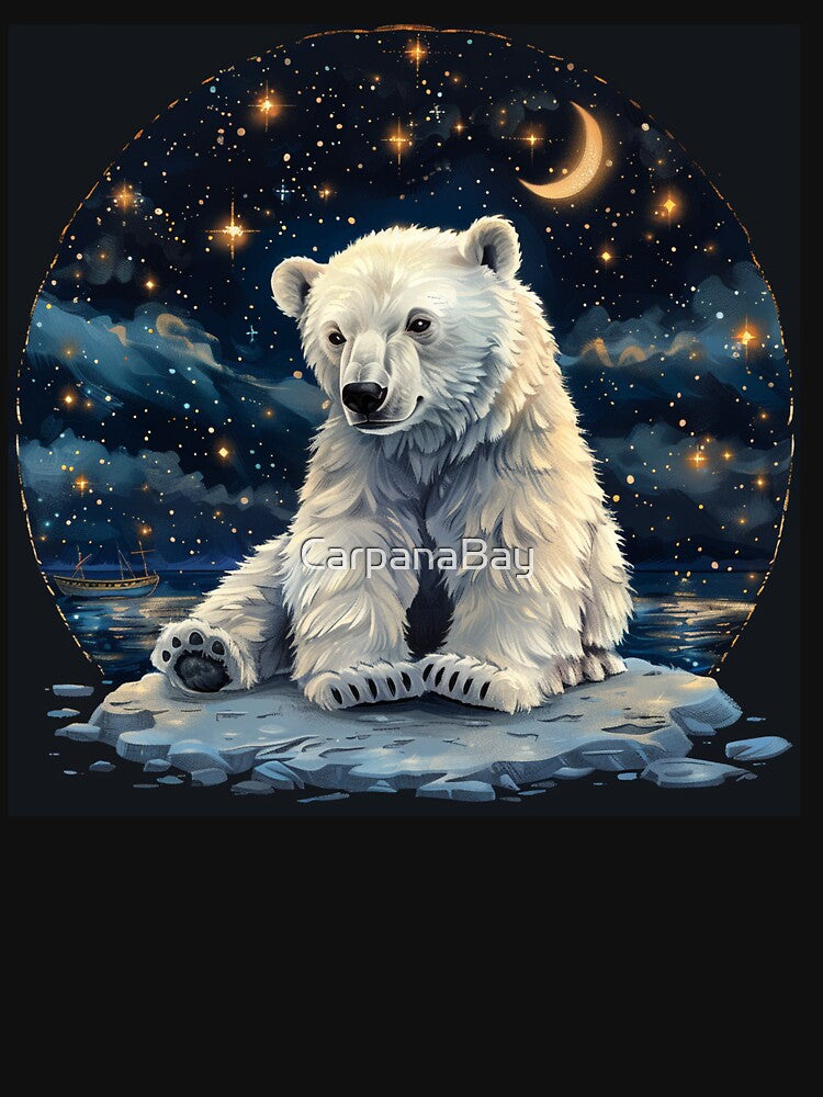 White Polar Bear on Ice and Snow by CarpanaBay