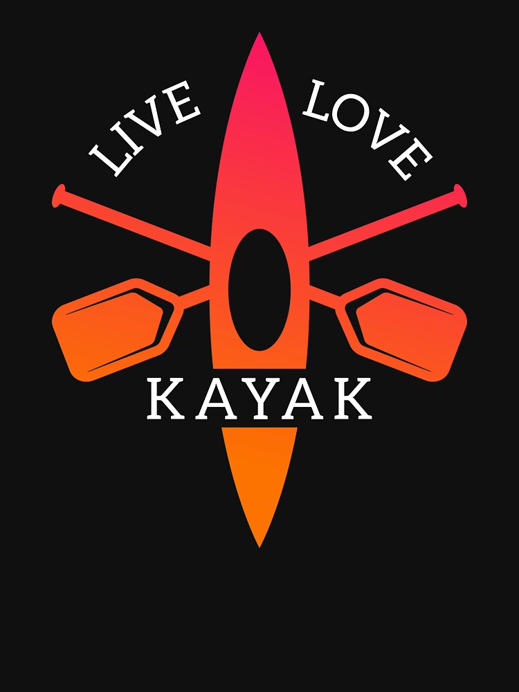 Love Kayak Colorful Kayak Gift Design Idea Kayaking design by Lisbob