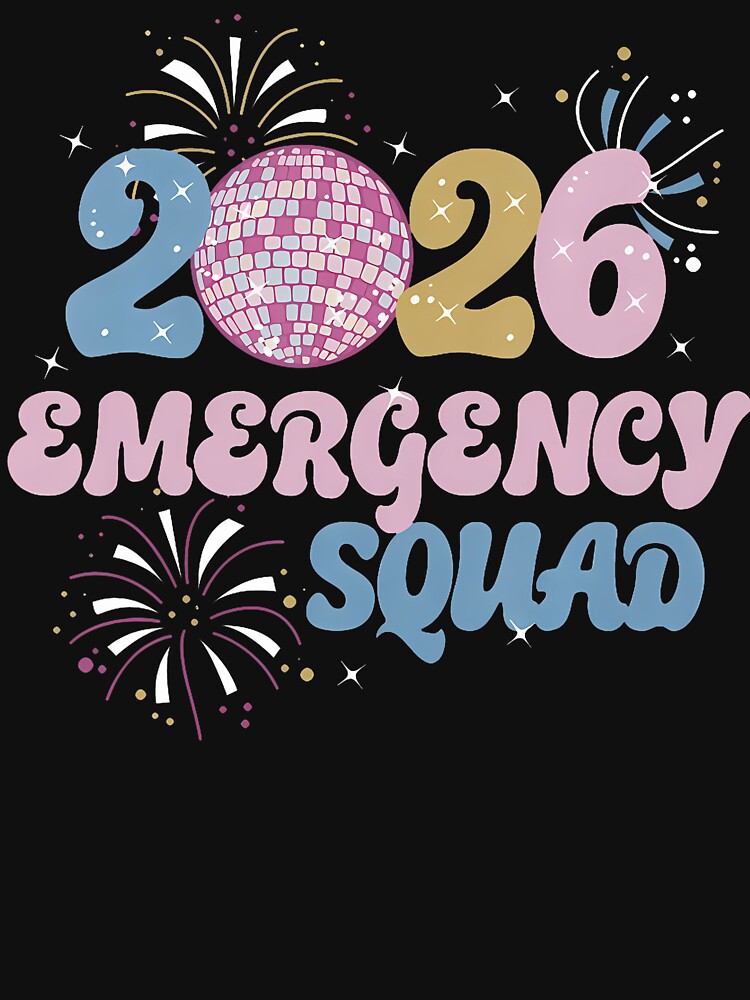 2026 Emergency Squad Er Nurse Happy New Year Disco Ball Nye by LeanneSandra