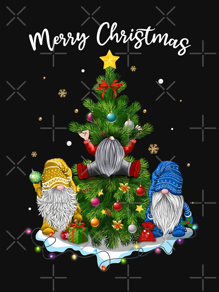 Funny Gnomes Christmas Tree Winter Nordic Gnomes Holiday Xmas Light by tuanitus