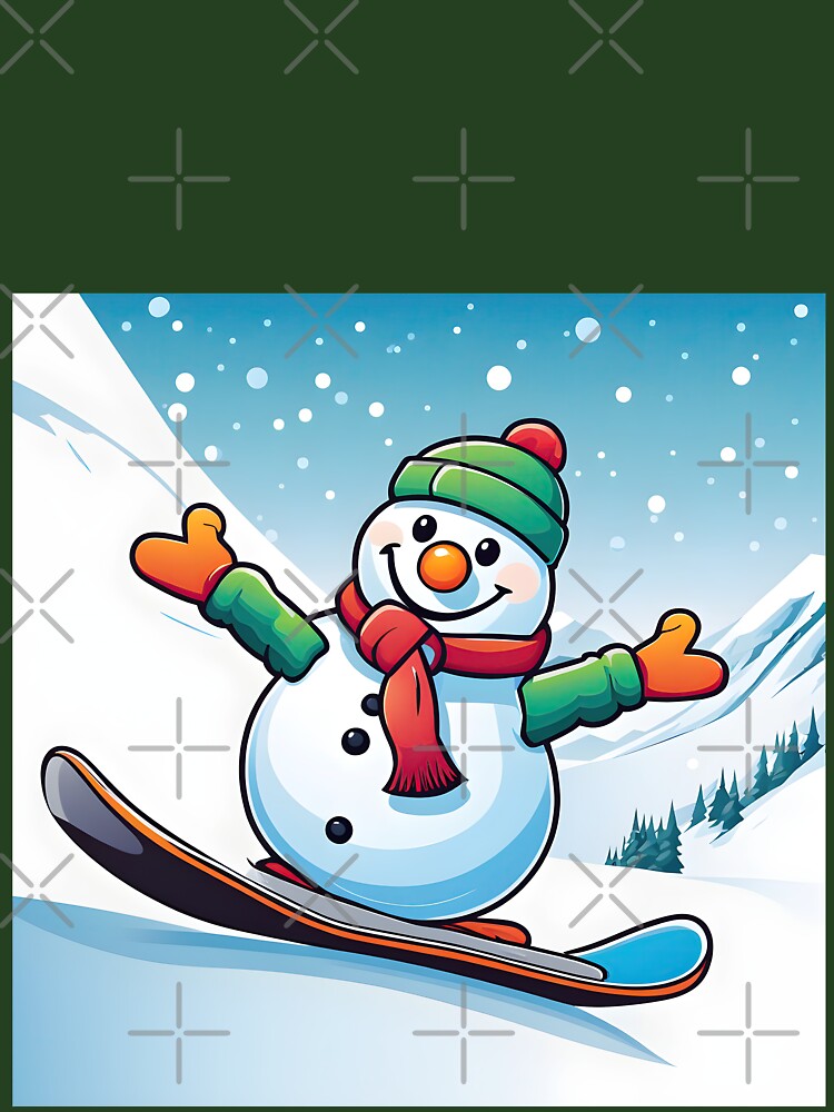 Snowman Snowboarder #8 On Vacation -   Christmas Carve Bliss by Artekinium