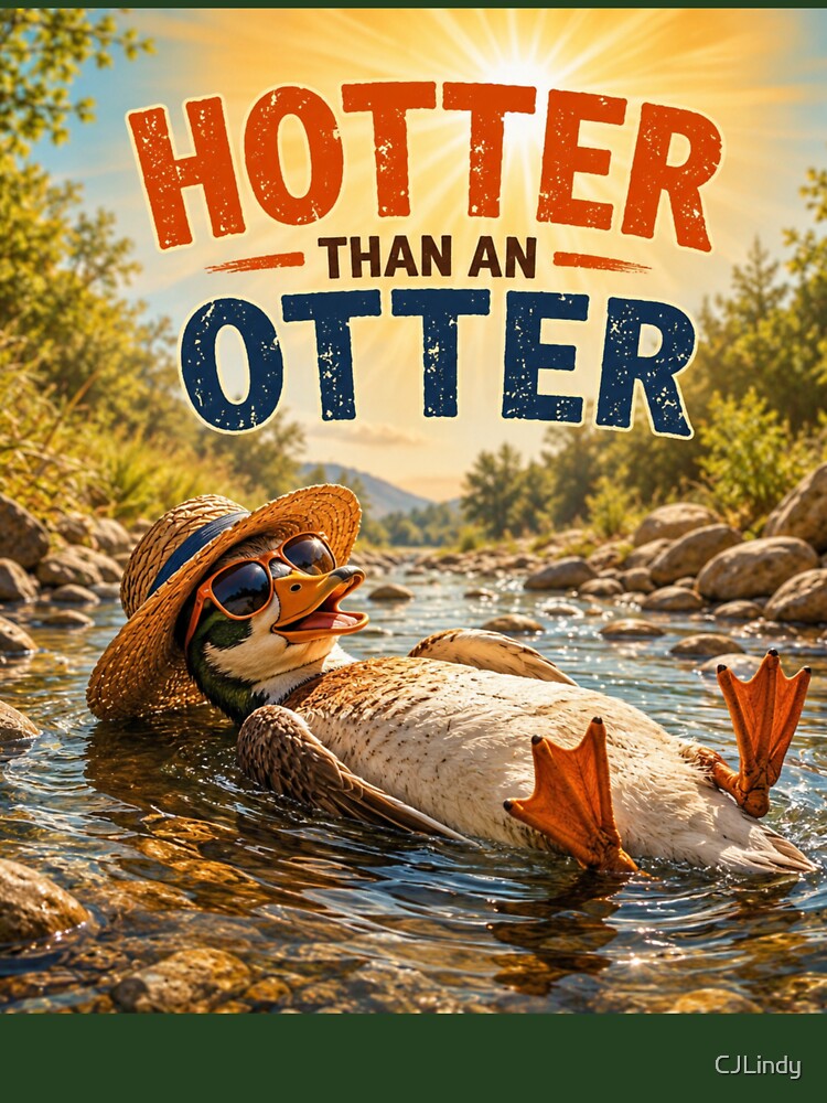 Hotter Than an Otter Funny Otter Design by CJLindy