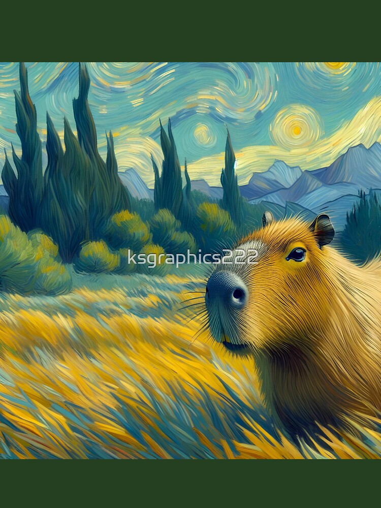Capybara Art #36 | Capybara Lovers by ksgraphics222