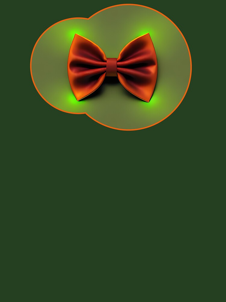 Orange Neon Olive Bowtie by JoanNinjaHen