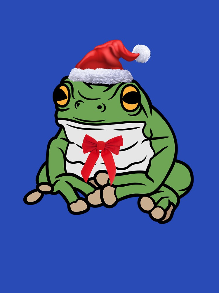 frog with santa by Stickers  Designer