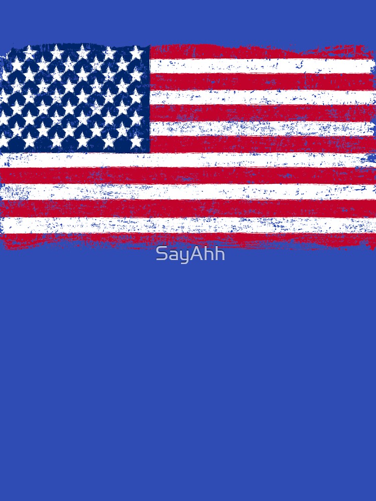 American Flag - USA Vintage Retro Style by SayAhh