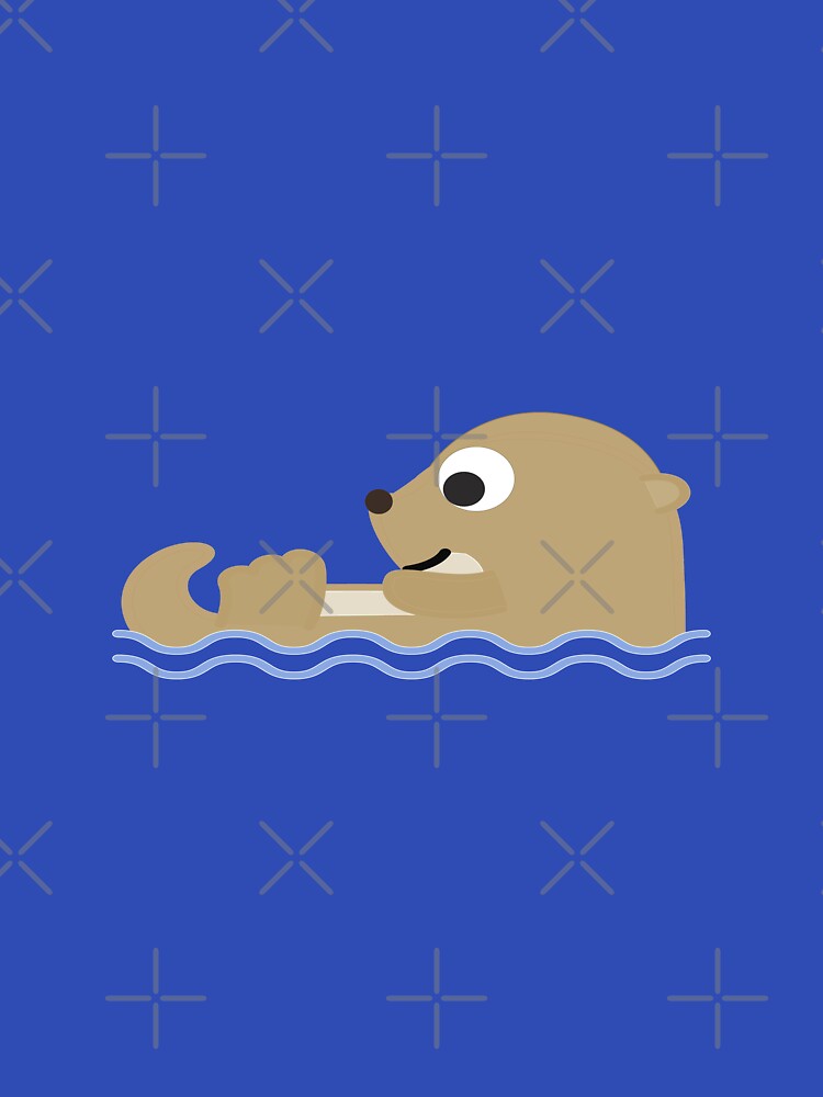Cute Floating Otter by Hedgie Designs