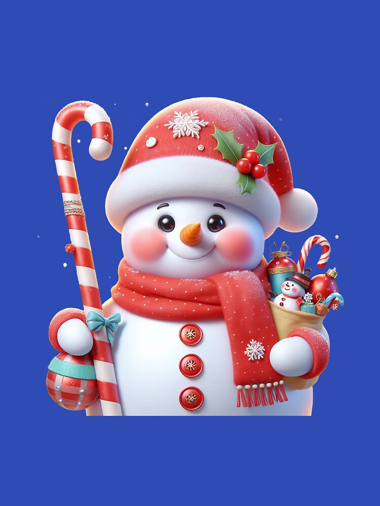 Adorable Cute Little Snowman by DigiDreamyArt