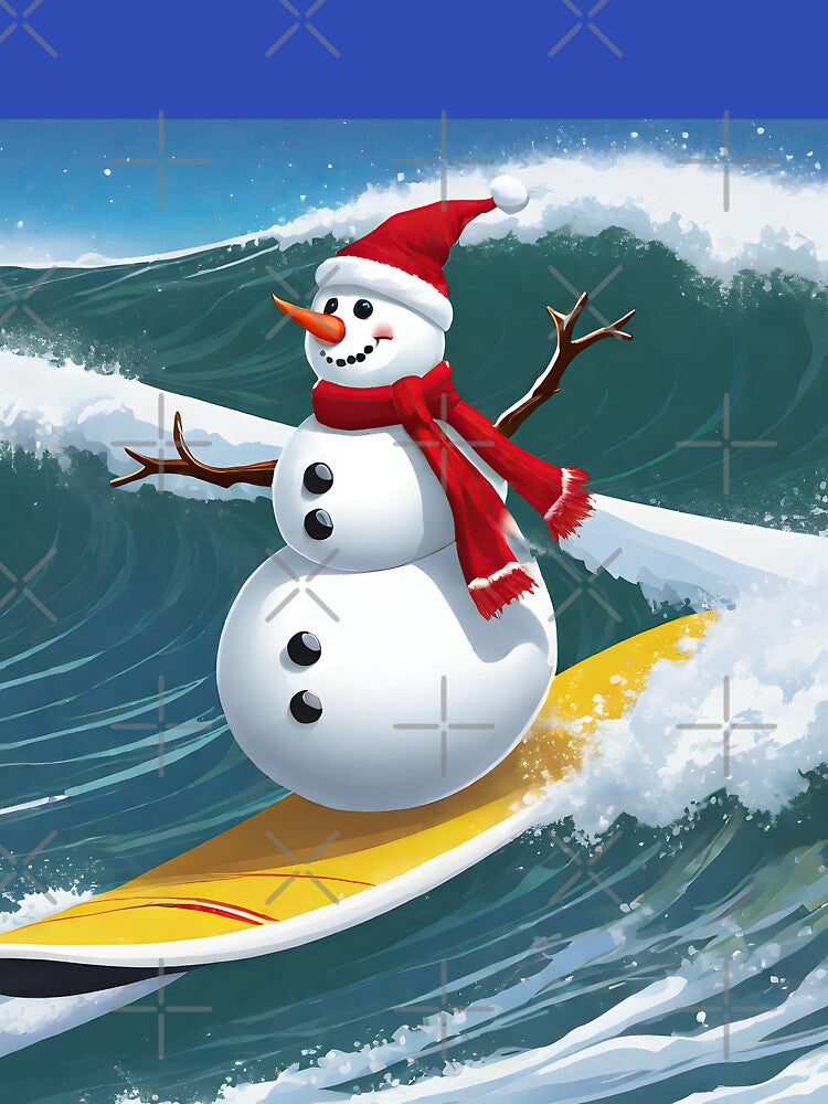 Snowman Surfer #2 On Vacation - Chill Yule Shred by Artekinium