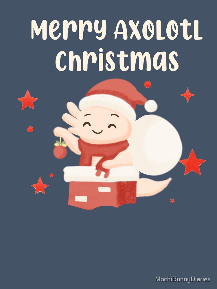 Axolotl Christmas Pink Santa chimney by MochiBunnyDiaries