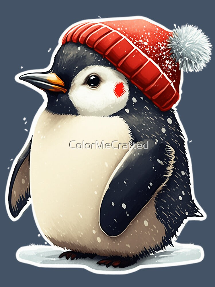Snowy Winter Penguin by ColorMeCrafted