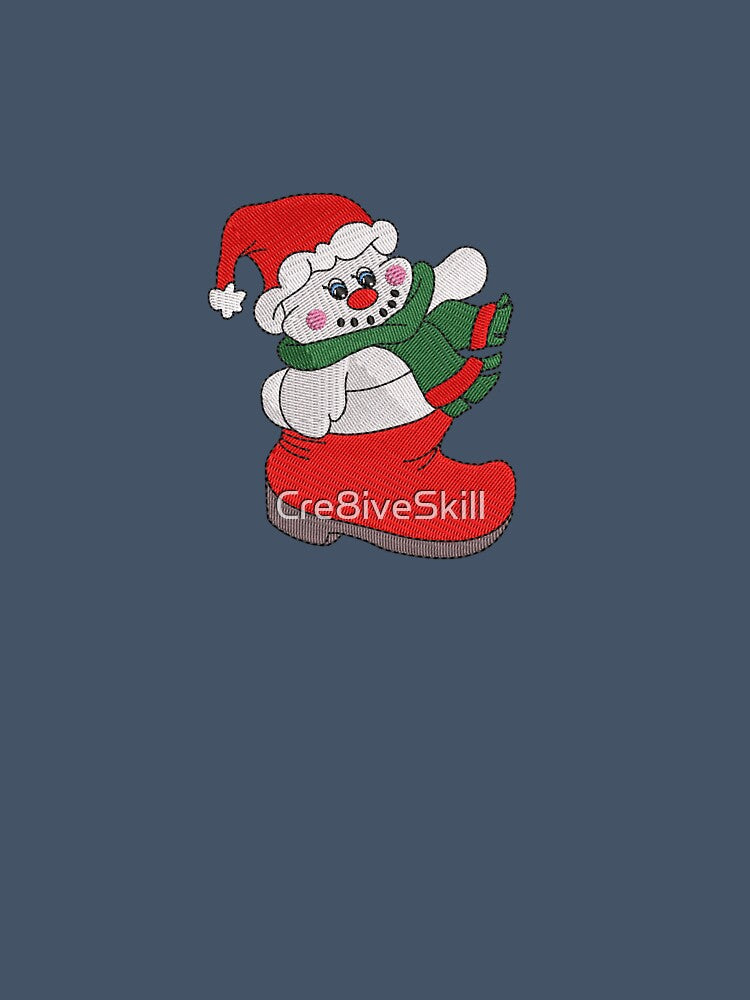 Christmas Baby Snowman Embroidery Design by Cre8iveSkill