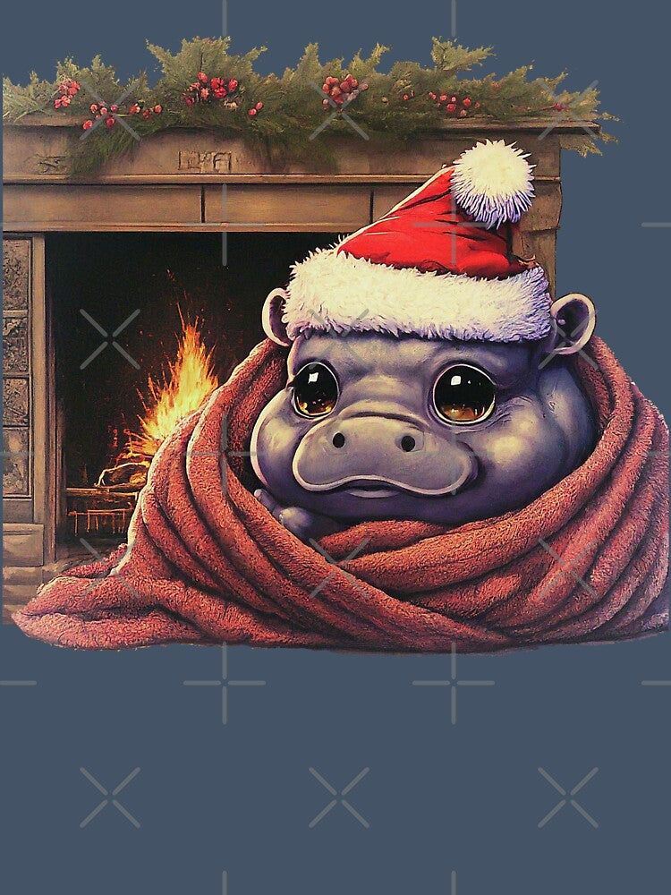 Cozy Christmas Hippo by league95