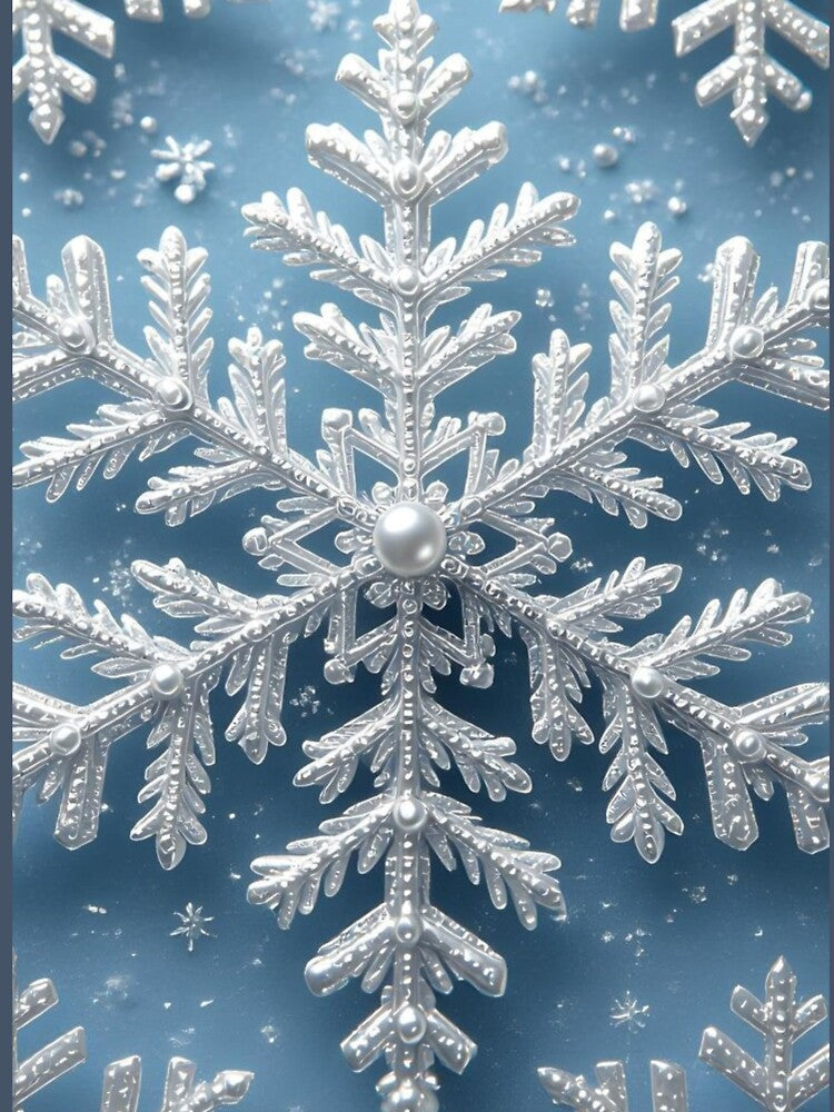 Elegant Snowflake in Winter Blue by LenaArte25