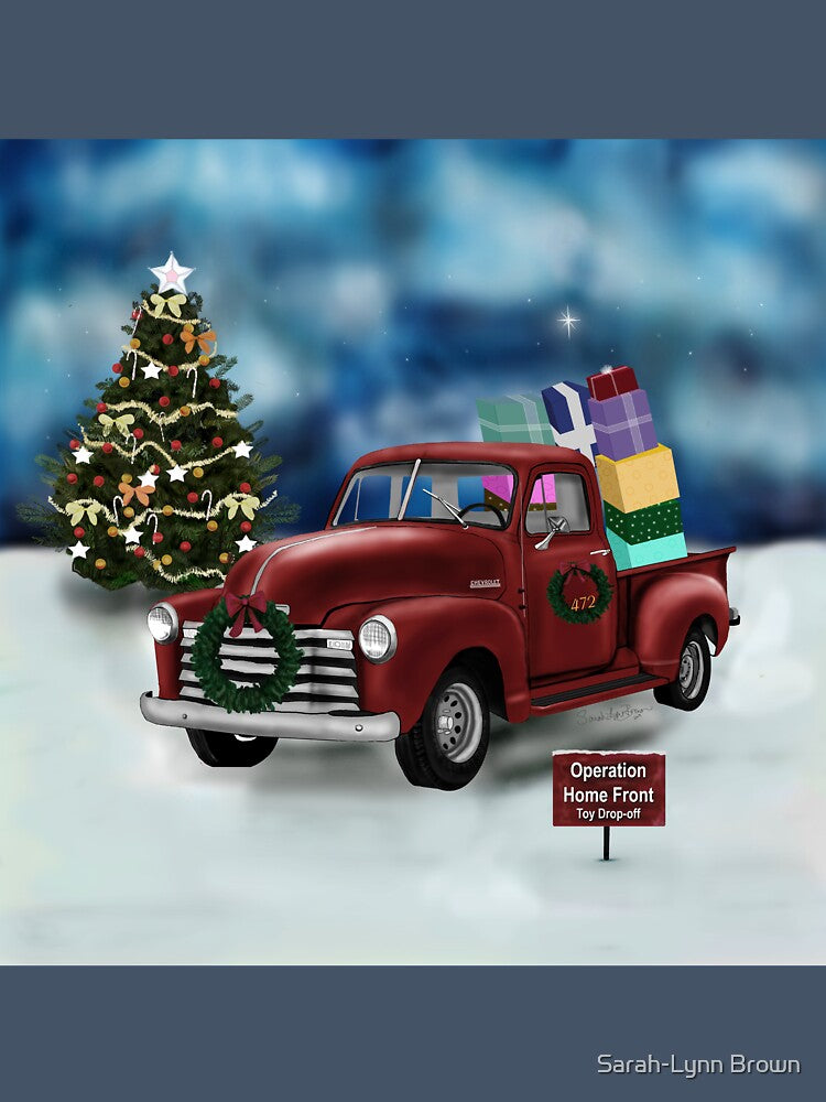 Red Truck Christmas scene by Sarah-Lynn Brown