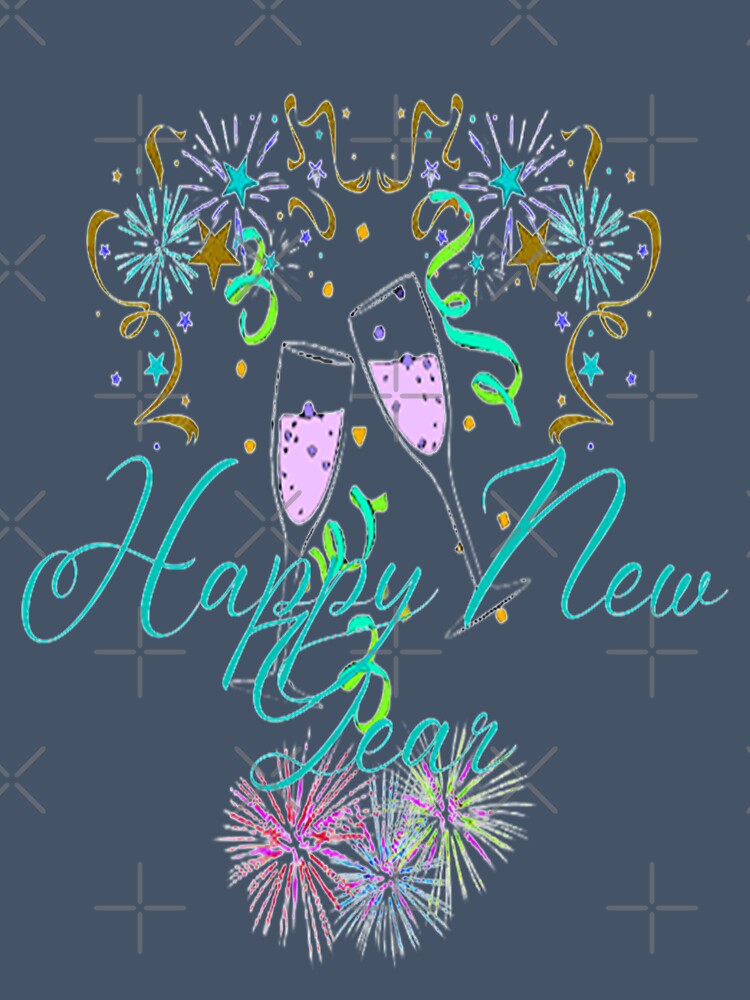 Festive Happy New Year Design, 5,Howdy New Year,New Years Celebration, New Years Eve Countdown by Adri Barnard