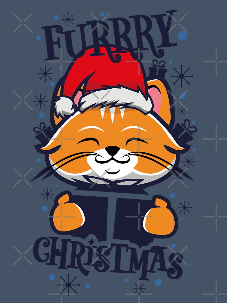 Furry Christmas Cute Santa Cat by Plant On Demand