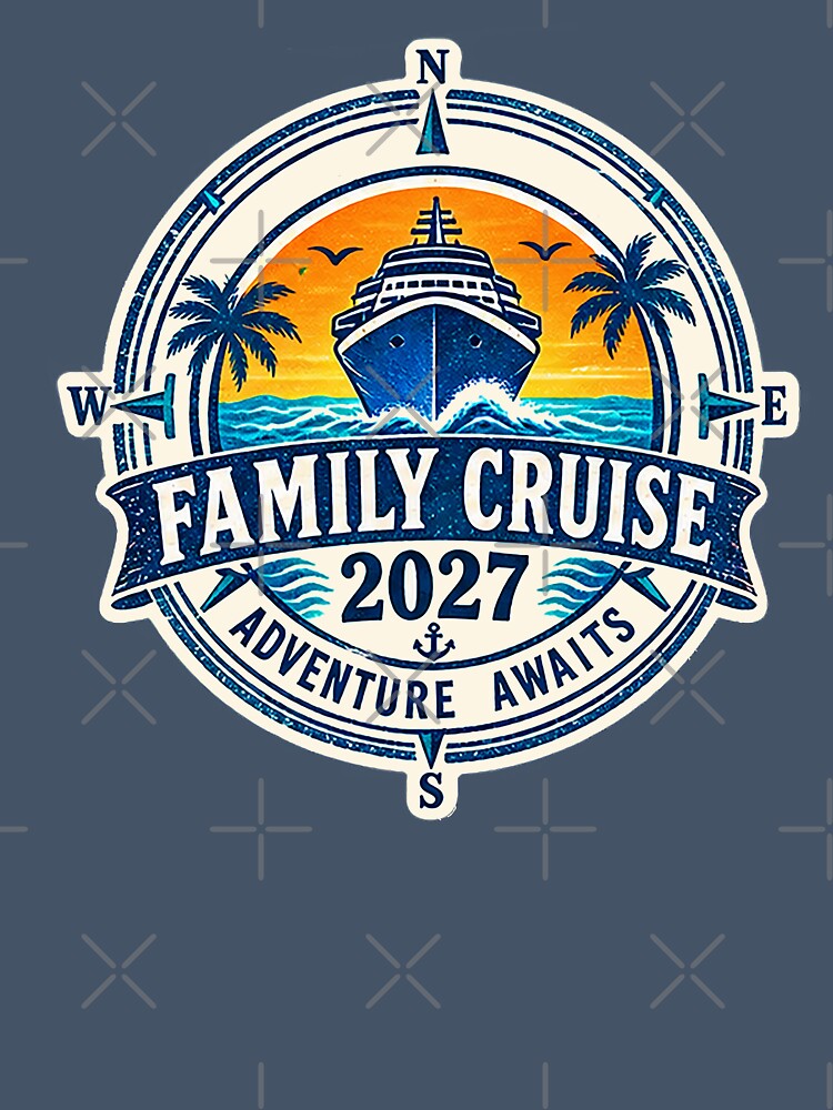 TRAVEL COLLECTION - FAMILY CRUISE - PASSPORT - IMMIGRATION STAMP - HOTEL STICKER TAG • 2027 - ADVENTURE AWAITS v4 by WheelieGdArt