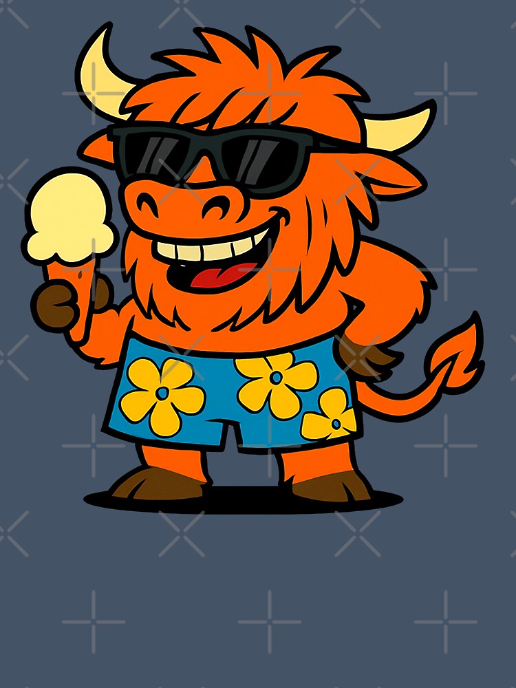 Cool Highland cow chillin' by Metaverse8