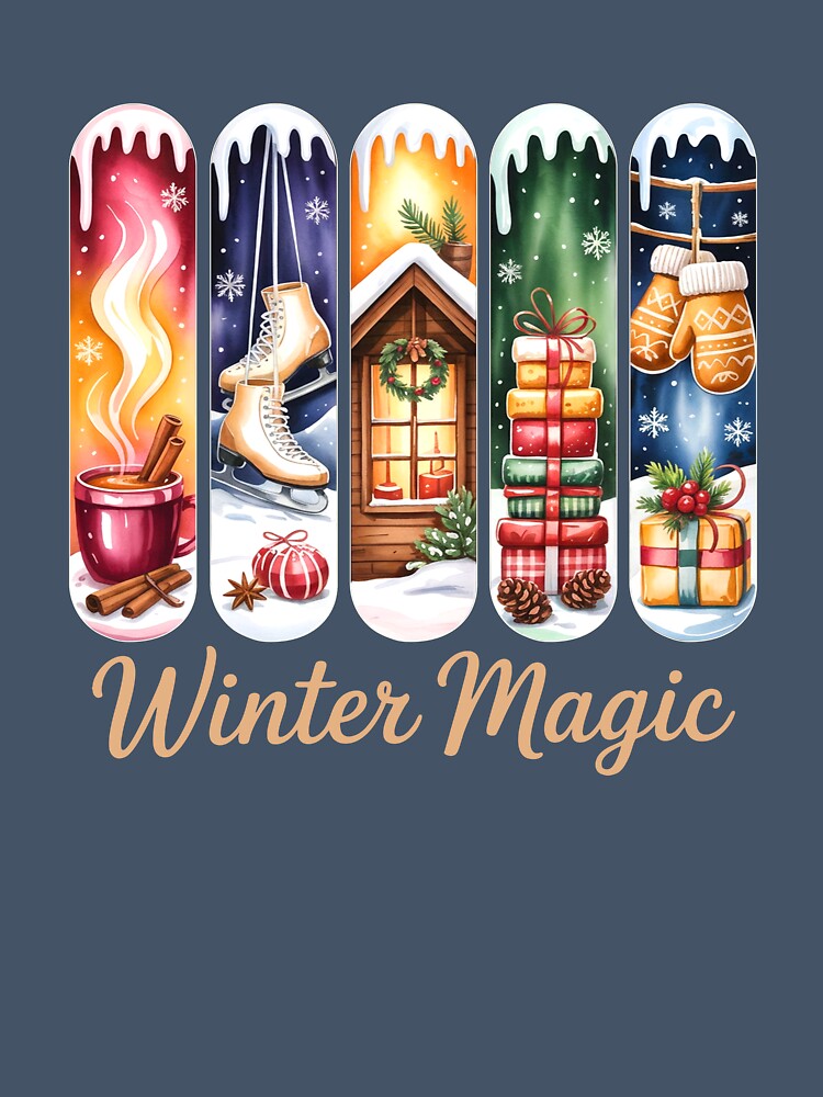 Winter Magic – Cozy Holiday Aesthetic Bookmark Panel Design by LALA-MIRA