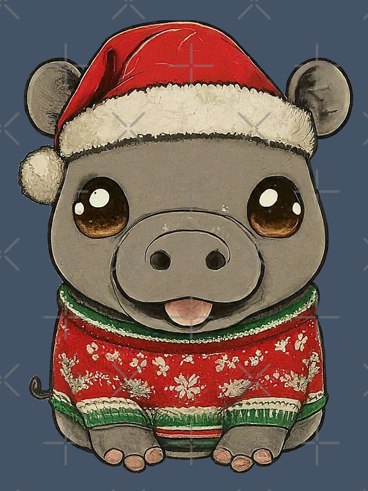 Christimas Sweater Hippo by league95