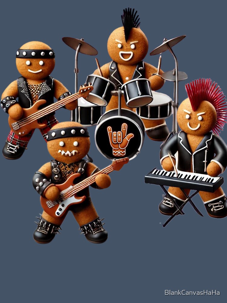 Gingerbread Punk Band - Crumbs of Anarchy Christmas Tee by BlankCanvasHaHa