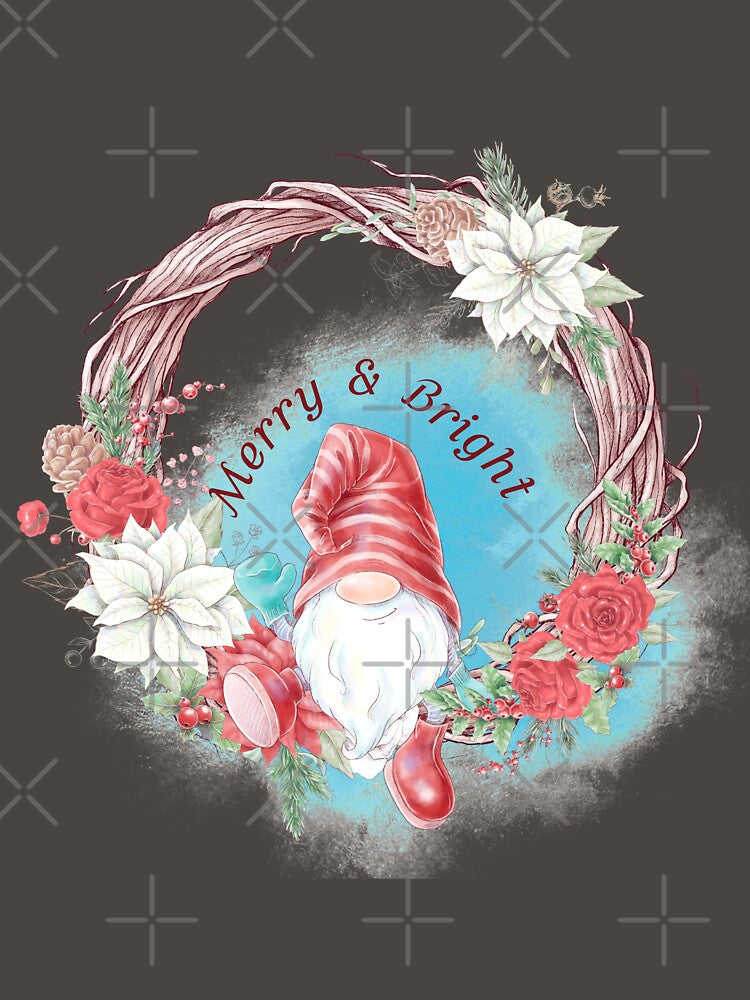 Merry And Bright Christmas Gnome by Bliss Find And Design