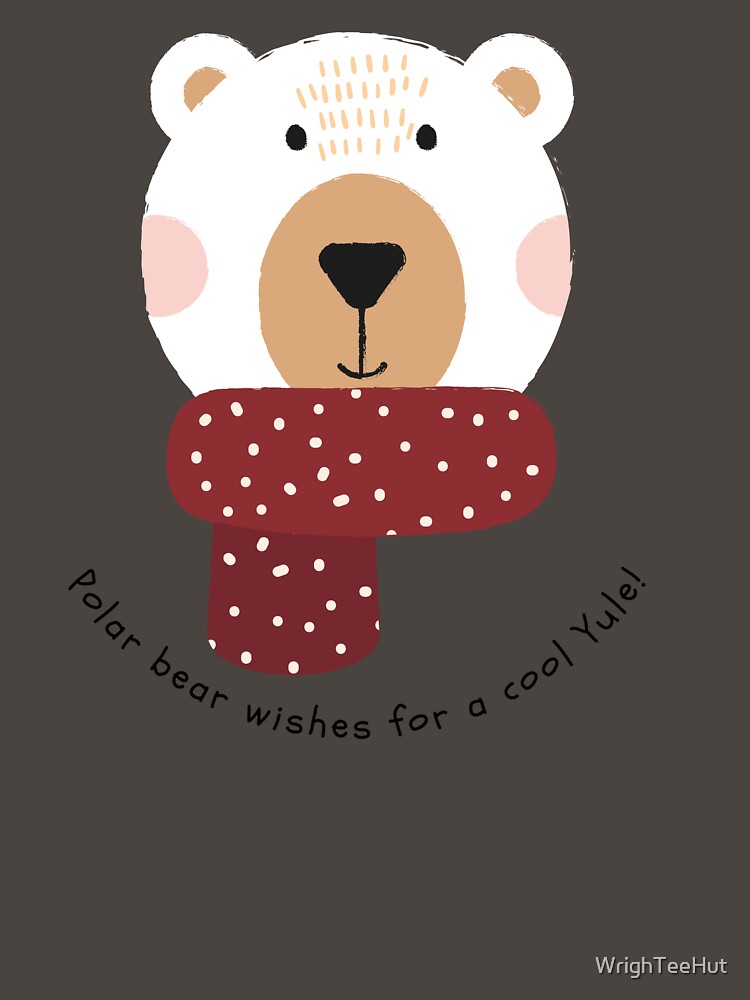 Polar Bear Wishes for a cool Yule! - Christmas animals by WrighTeeHut