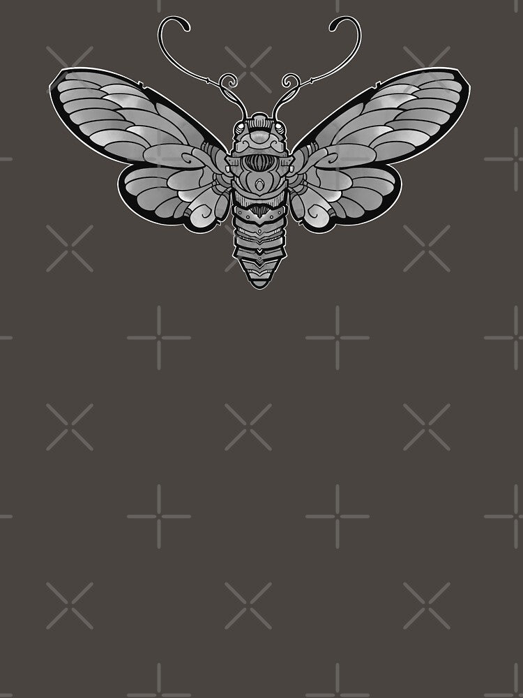vintage moth symmetrical design by weilertsen