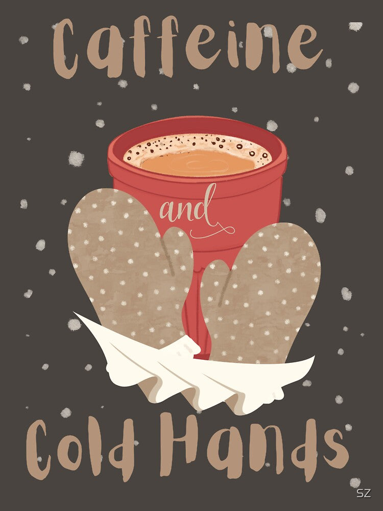 Caffeine & Cold Hands – Cozy Winter Coffee Lover Hoodie & Mug by SZ