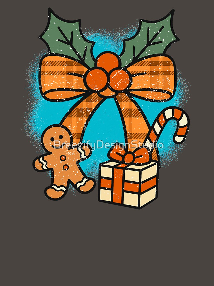 Bow with Gingerbread & Candy Cane by BreezifyDesignStudio