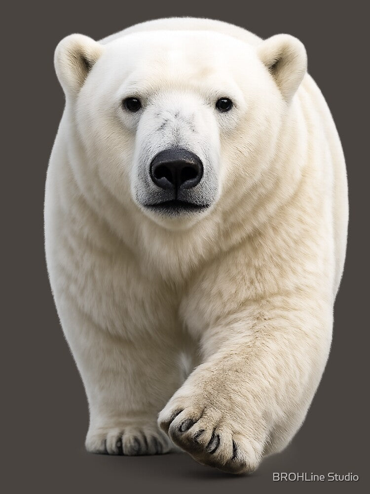 Polar Bear Approaching Wildlife Portrait by BROHLine Studio