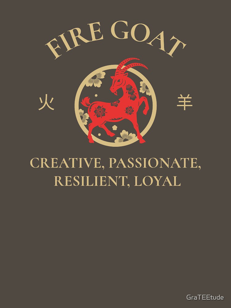 Year Of The Goat 2027 火羊 Chinese Lunar New Year Chinese Zodiac by GraTEEtude