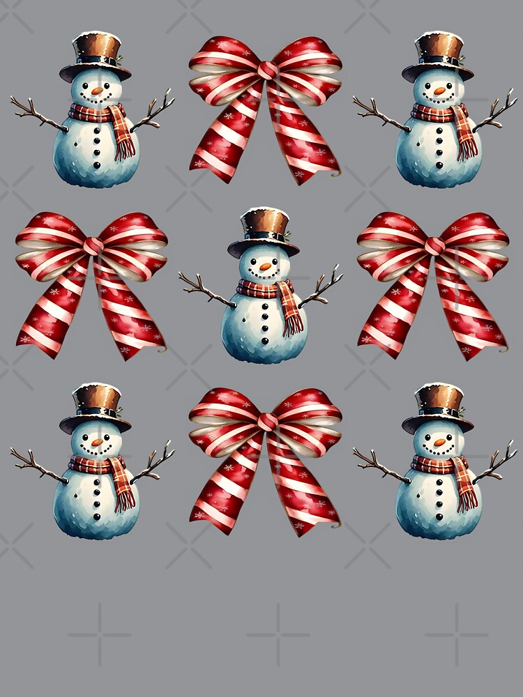 Snowman Coquette Bow Christmas by Colorfulman