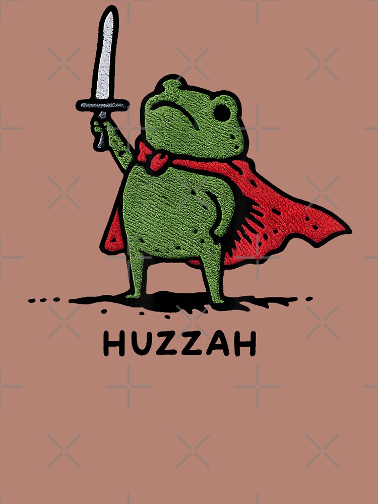 Huzzah Frog With Sword by Threadify LLC