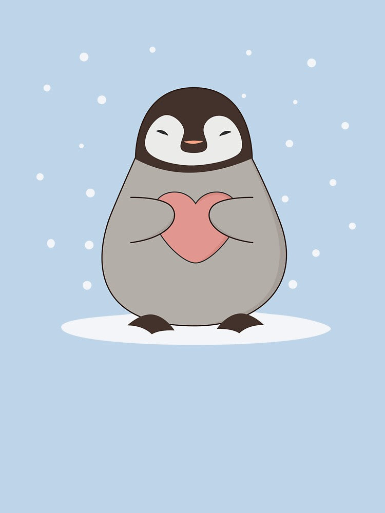 Kawaii Cute Winter Penguin by wordsberry