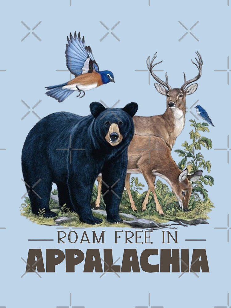 Roam Free in Appalachia: Illustrations of Iconic Wildlife by NEWDESINGS12
