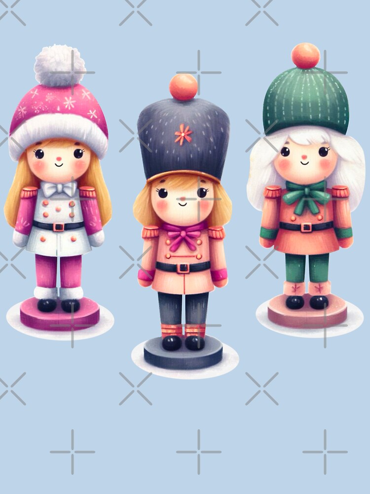 Girly Pastel Nutcracker Dolls - Winter Coats by Star-Fragment