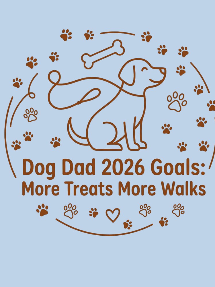 Dog Dad 2026 Goals More Walks by WearTheVibe Store