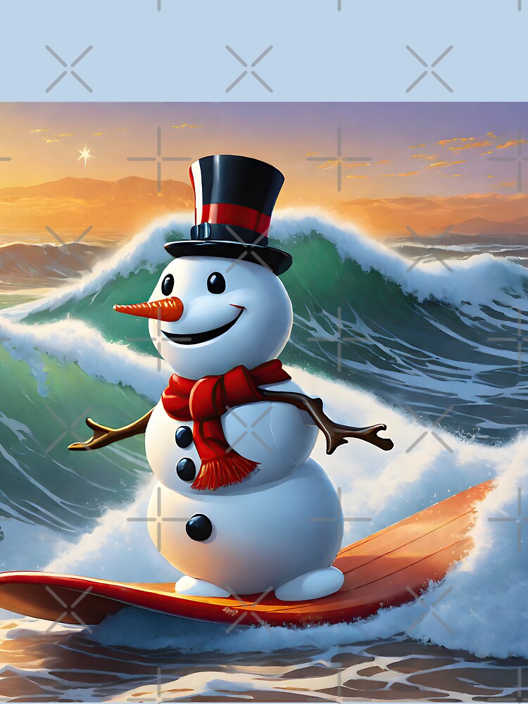 Snowman Surfer #7 On Vacation -   Cool Yule Swell by Artekinium
