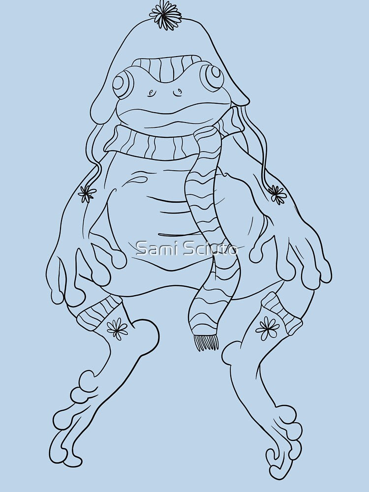 Big Wonky Winter Frog by Sami Sciuto