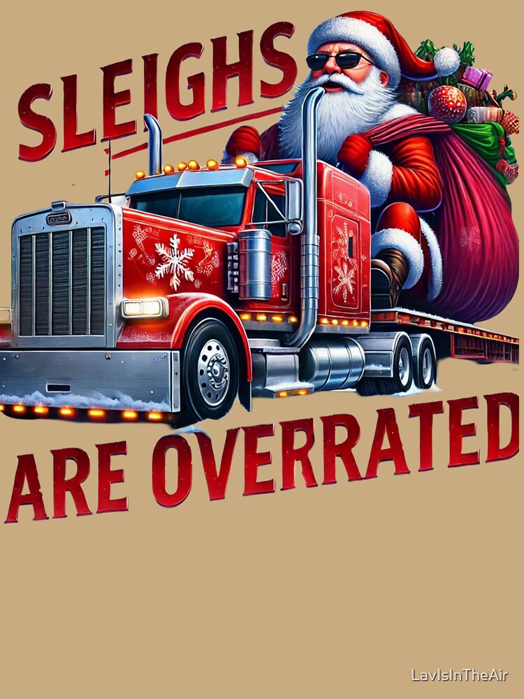 Santa Riding Truck by LavIsInTheAir