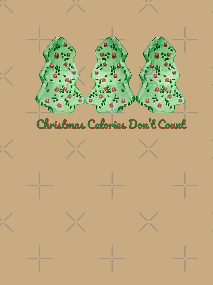 Christmas Calories Don’t Count – Funny Holiday Tree Cake Design by SimplyJasper