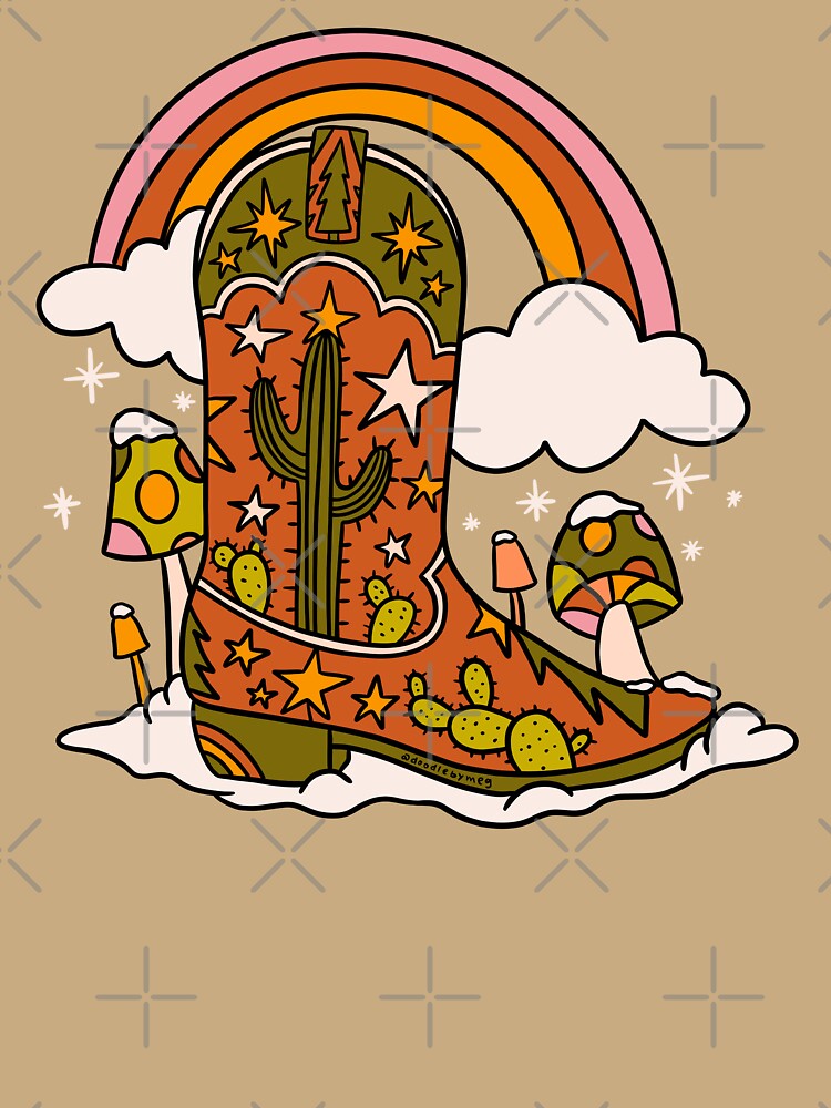 Christmas Cowboy Boot by doodlebymeg