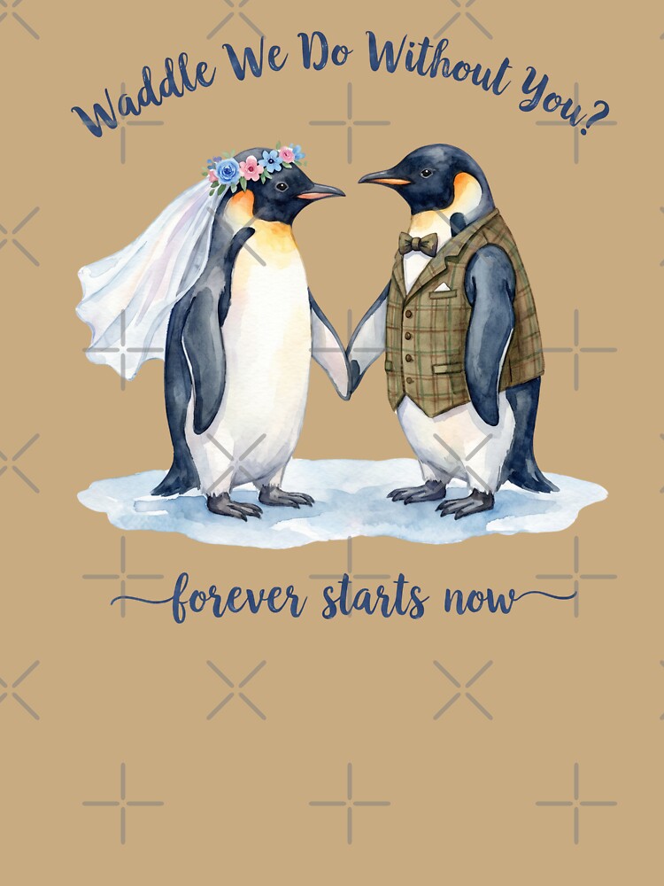 Penguin Wedding Couple by Tiffany Roy