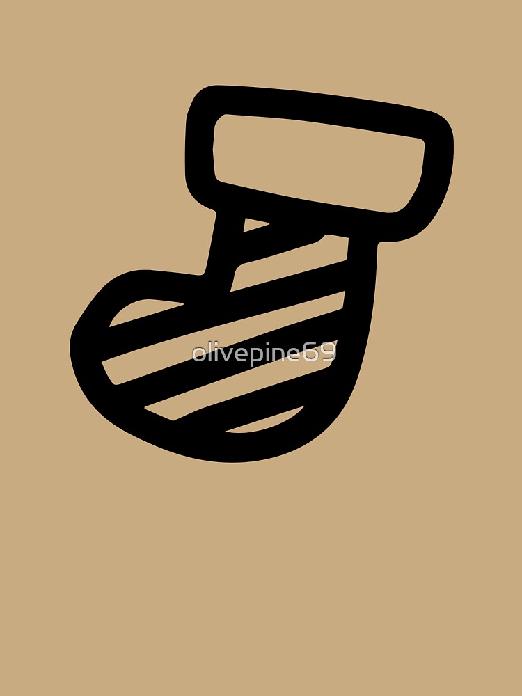 Silhouette of sock christmas decorative isolated icon by olivepine69